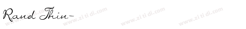 Rand Thin字体转换